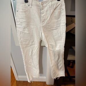 Time and Tru Off-White Ankle Jeans